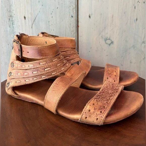 BED|STU Unique & Strappy Tan Rustic Artemis Sandals - Picture 14 of 14